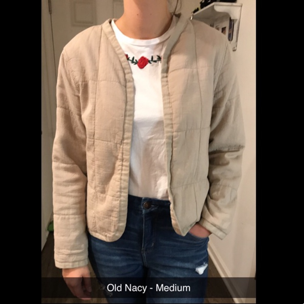 Old Navy Quilted Blazer - Cream